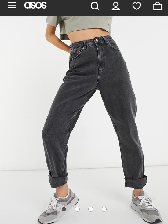 ASOS Denim - Women’s ASOS design Sz 32-36 (tall) black Washed Jeans - Classic Straight Fit